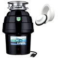 Eco Logic 3/4 HP Continuous Feed Garbage Disposal with White Sink Flange 10-US-EL-9-DS-3B-WH